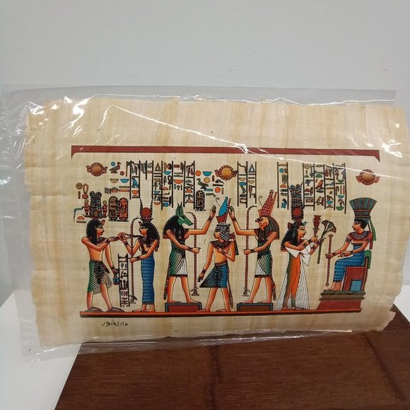 Beautiful Egyptian Painting On Papyrus Paper. Art wall hanging - Picture 1 of 7